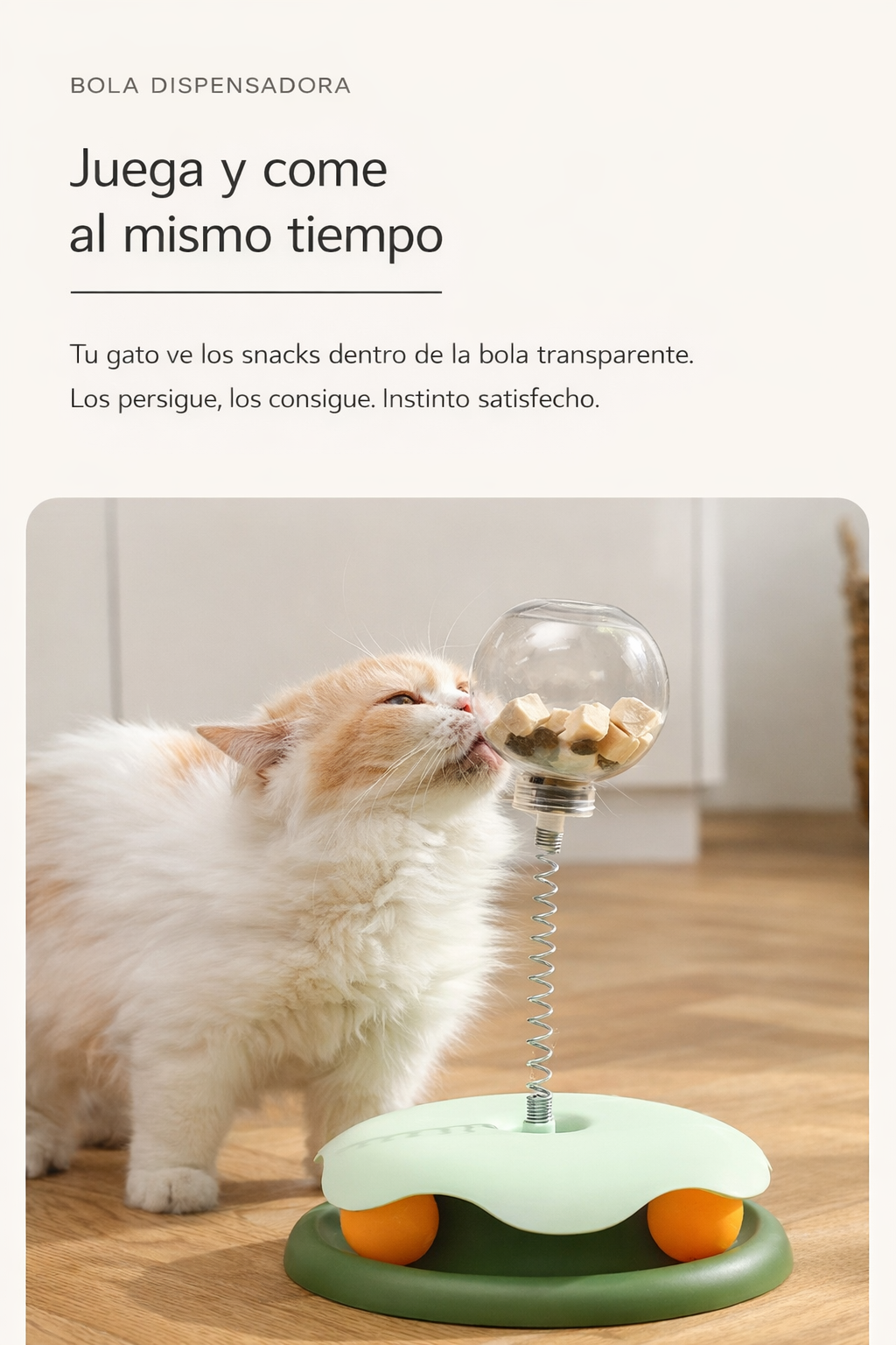 Juguete Interactivo para Gatos con Dispensador de Snacks | Muelle Antiestrés | Sumblerzz