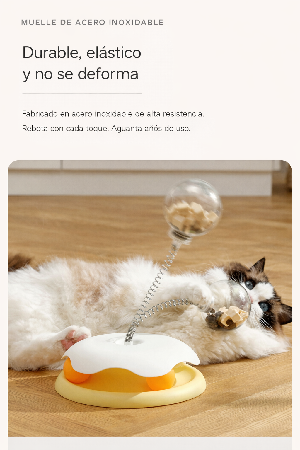 Juguete Interactivo para Gatos con Dispensador de Snacks | Muelle Antiestrés | Sumblerzz