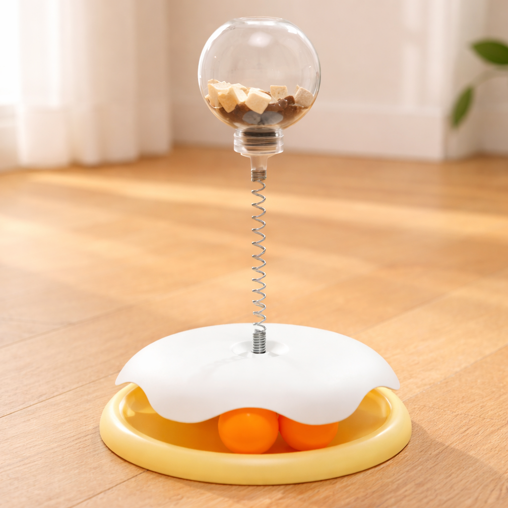 Juguete Interactivo para Gatos con Dispensador de Snacks | Muelle Antiestrés | Sumblerzz
